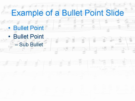 Sheet Music template inside page