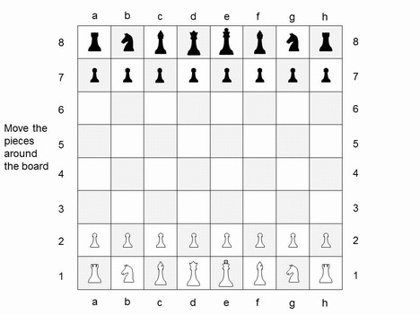 Chess Set PowerPoint Template inside page