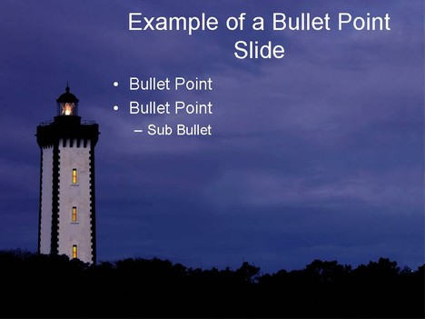 Lighthouse PowerPoint Template inside page