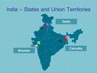 PowerPoint map of India including States thumbnail