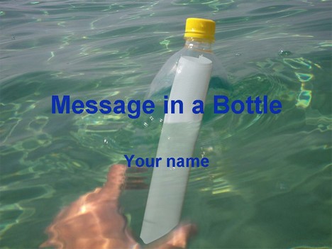 Message in a Bottle Template