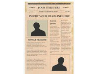 Editable Newspaper Template Portrait