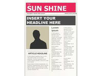 Editable Newspaper Template Portrait