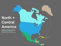 Free Editable Maps of North America thumbnail