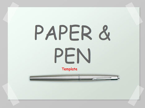 Paper and pen template