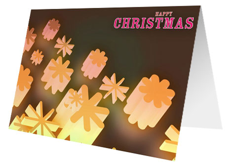 Christmas Snow Lights Card inside page