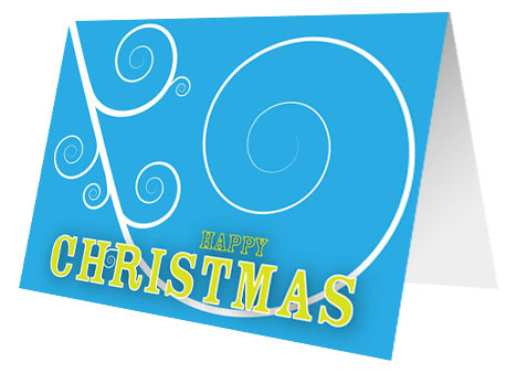 Swirling Wind Printable Christmas Card inside page