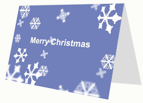 Christmas Snow Printable Card inside page