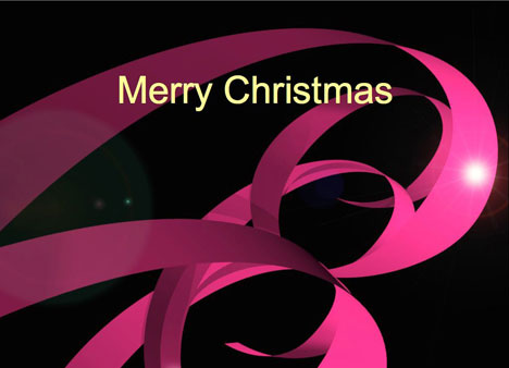 Christmas Ribbons Festive Card