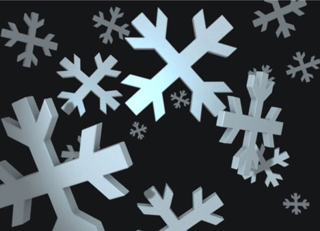 Snowflakes 3D Card