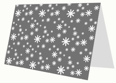 White Snow Greeting Card inside page