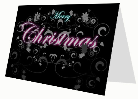 Decorative Christmas Pattern Card inside page