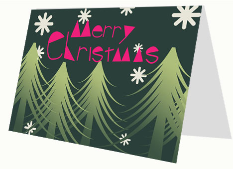 Modern Christmas Card inside page