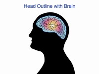 Head outline with brain thumbnail