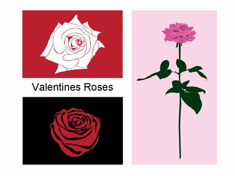 Valentine roses clip art