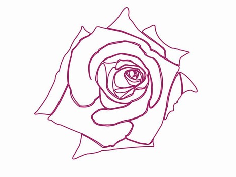 Valentine roses clip art inside page