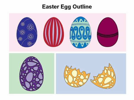 부활절 달걀 템플릿