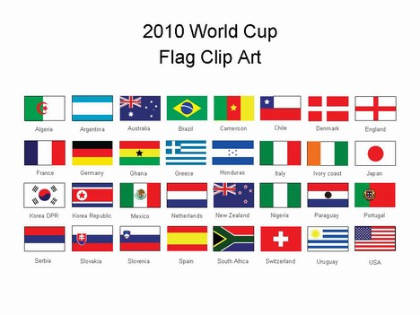World Cup flags PowerPoint template