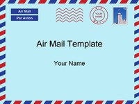 Airmail letter template thumbnail