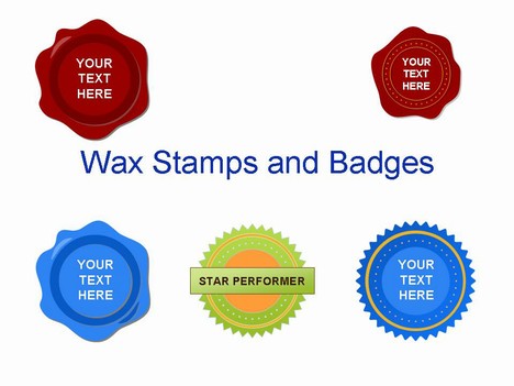 Wax stamps and badges
