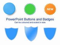 PowerPoint buttons and badges