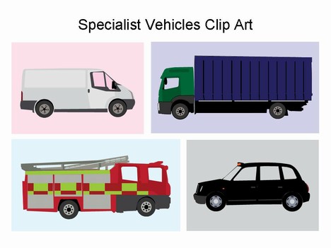 Specialist transport vehicles Clip Art