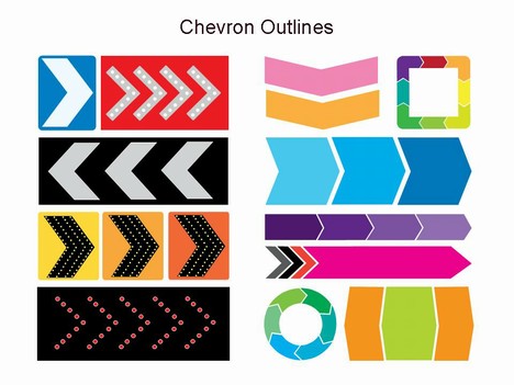 Chevron Outlines Template