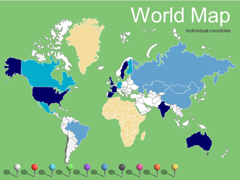 world map vector countries