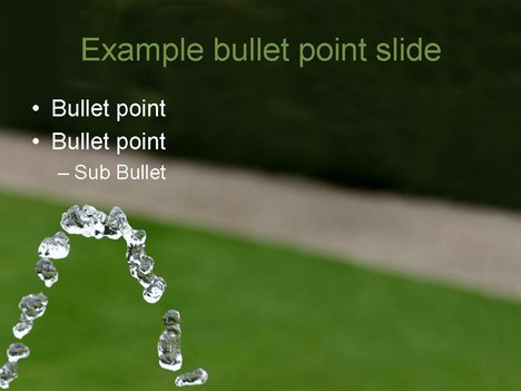 Cool Water PowerPoint Template inside page