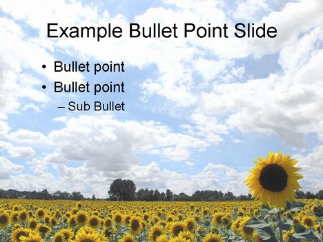 Free Sunflower PowerPoint Template inside page