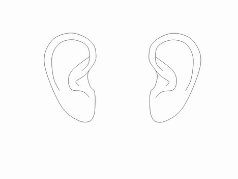 Ear Outlines Clip Art inside page