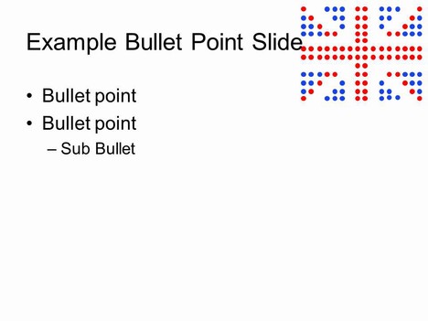 Union Jack Dots Template inside page