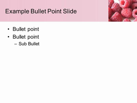 Raspberry PowerPoint Template inside page