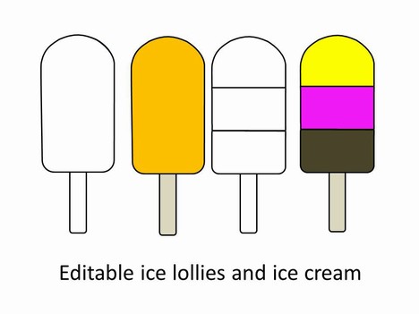 Ice Lollies Template