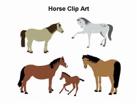 Horse Clip Art Template