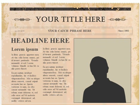 Old Newspaper Article Template from www.presentationmagazine.com