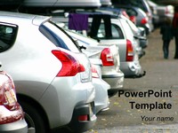 Parked Cars PowerPoint Template thumbnail
