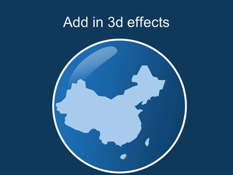 Free PowerPoint map of China inside page