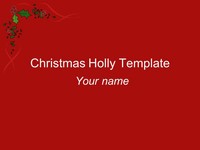 Christmas Holly Template
