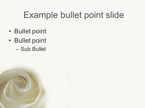 White Rose PowerPoint Template inside page