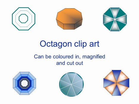 Octagon Outline Clip Art 2