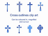 Cross Outlines Clip Art