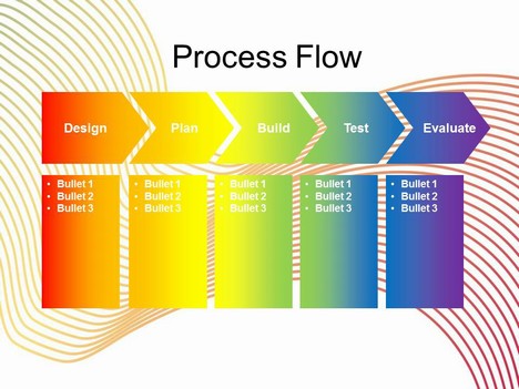 Colourful Wave PowerPoint Template inside page