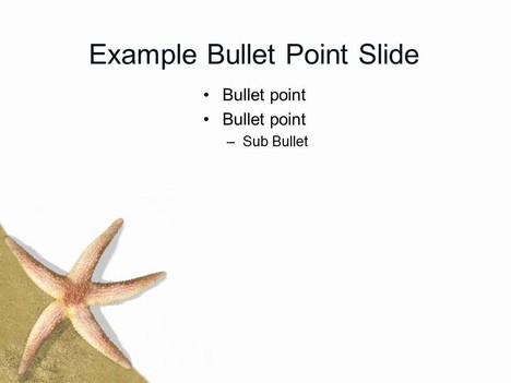 The Starfish PowerPoint Template (photo) inside page