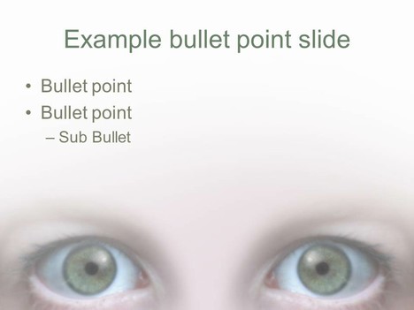 Eye PowerPoint Template inside page