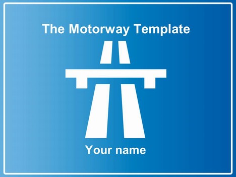Motorway Signs PowerPoint Template