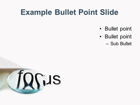 Focus Lens PowerPoint Template inside page