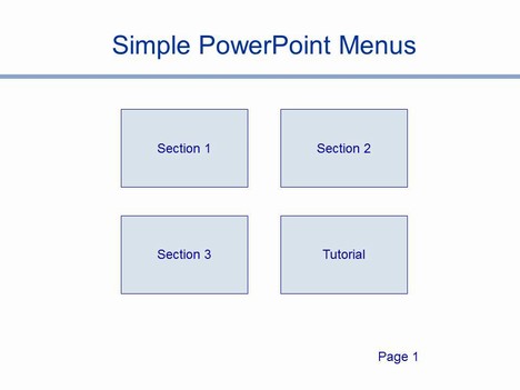 Simple PowerPoint Menus Template