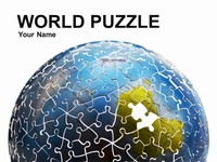 World Puzzle PowerPoint Template thumbnail