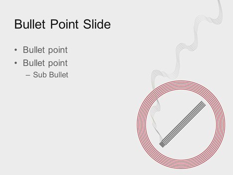 Smoking Sign PowerPoint Template inside page